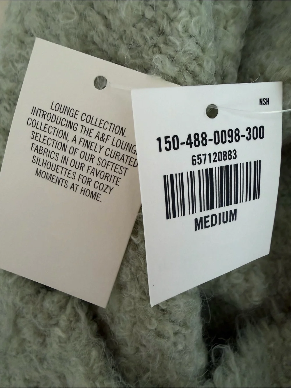 New! Abercrombie & Fitch Lounge Collection Fuzzy Knit Set Green M 8957